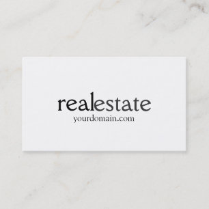 Black White Grey Real Estate Agent Business Card