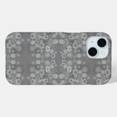 Black White Grey Retro Floral Watercolor Pattern  Case-Mate iPhone Case (Back (Horizontal))