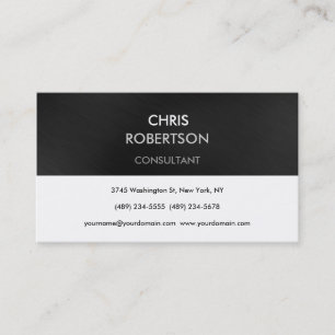 Black White Grey Stripe Attractive Business Card