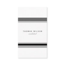 Black white grey stripes minimal modern chic card