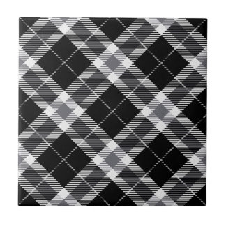 Black White & Grey Tartan Plaid Tile