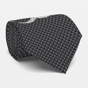 Black White & Grey Toxic Carbon Fibre Tie