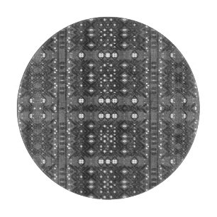 Black White Grey Tribal Pattern Cutting Board