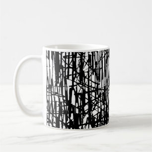 Black White Grunge Pattern 11 oz. Coffee Tea Mug