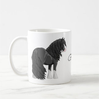 Black & White Gypsy Vanner Tinker Draught Horse Coffee Mug