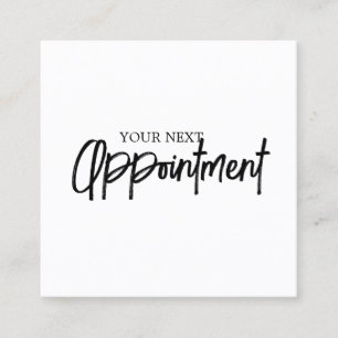 Black & White Hair Salon Appointment Card