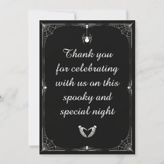 Black & White Halloween Gothic Wedding Invitation