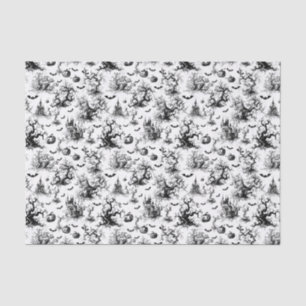 Black & White Halloween Toile Tissue Paper