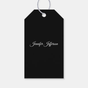 Black & White Handwriting Creative Plain Gift Tags