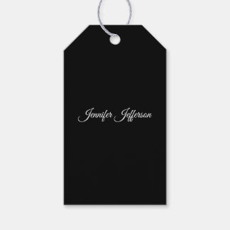 Black & White Handwriting Creative Plain Gift Tags