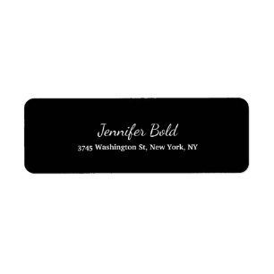 Black White Handwriting Script Creative Plain