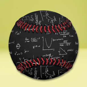 Black White Handwritten Math Equations Academic Baseball
