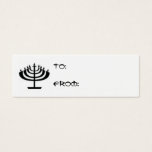 Black & White Hanukkah Menorah Gift Tags<br><div class="desc">Black & White Hanukkah Menorah Gift Tags.</div>