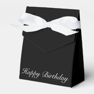 Black & White Happy Birthday Tent Favour Box