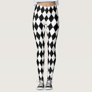 Black & White Harlequin Leggings