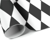 Black White Harlequin Pattern Wrapping Paper (Roll Corner)