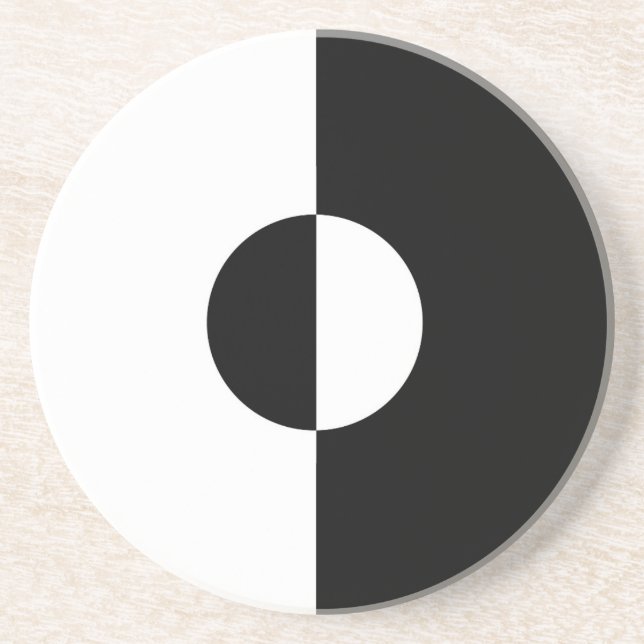 Black & White Harmony Coaster (Front)