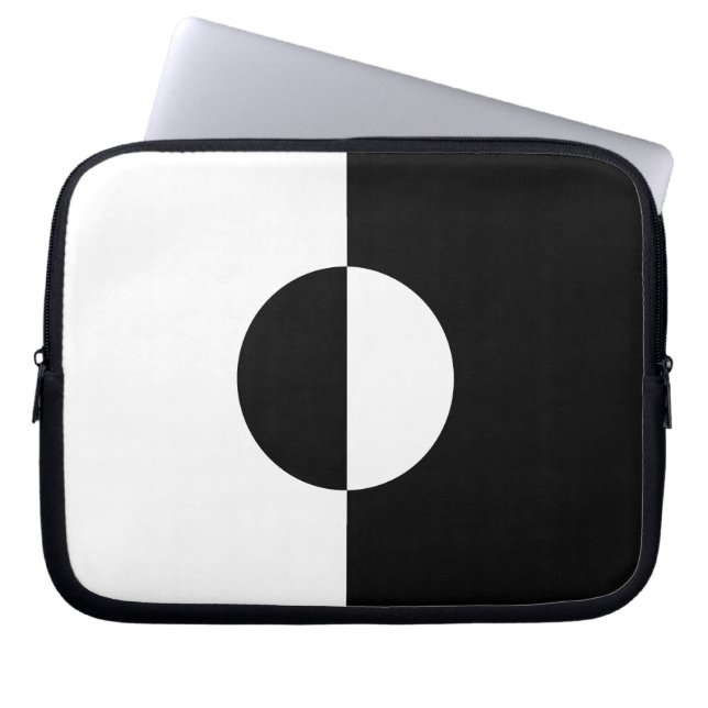 Black & White Harmony Laptop Sleeve (Front)