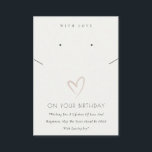 BLACK WHITE HEART BIRTHDAY GIFT NECKLACE EARRING PLACE CARD<br><div class="desc">If you need any further customisation please feel free to message me on yellowfebstudio@gmail.com.</div>