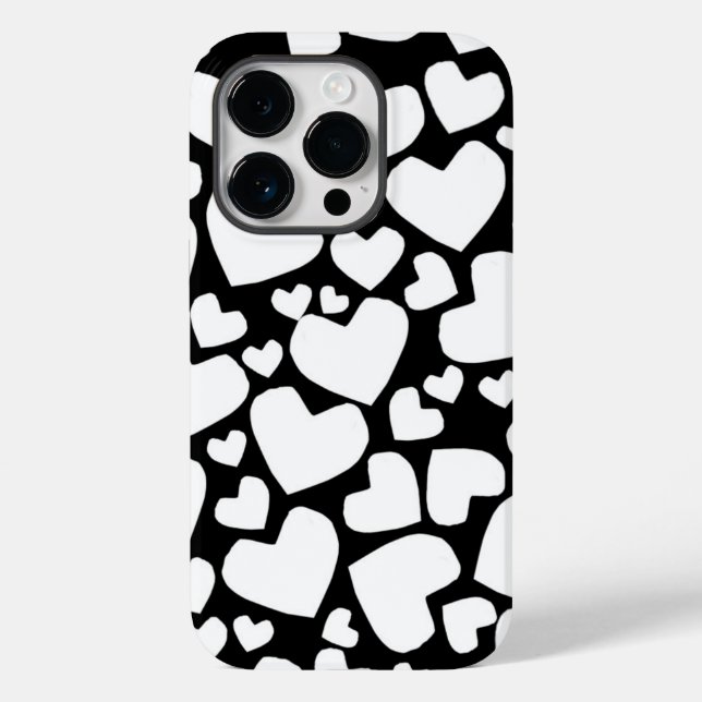 Black & White heart iPhone case  (Back)