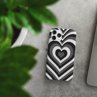 Black & White Heart iPhone Case iPhone 14 