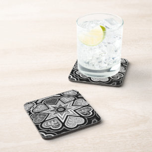 Black & White Hearts Coasters