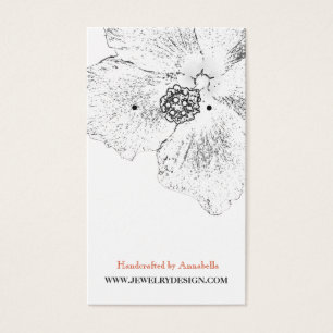 ©Black White Hibiscus Floral Earring Holder