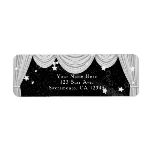 Black & White HOLLYWOOD Curtains Invitation