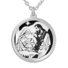 Black/White Holy Family Christmas Manger Scene