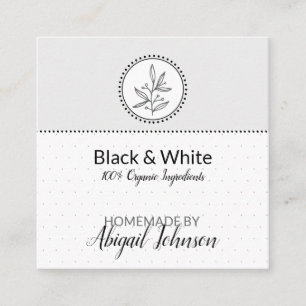 Black & White Homemade Bath & Body Label   Tag