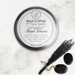 Black & White Homemade Scrub or Body Butter Label