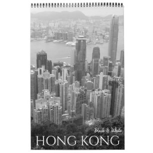 black & white hong kong 2025 calendar