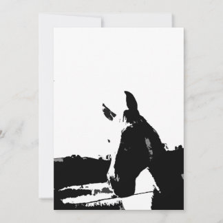 Black & White Horse Invitation