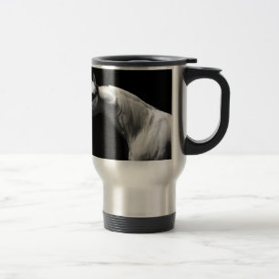 Black & White Horse Travel Mug