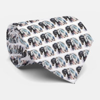 Black & White Horses in Watercolor Patterned