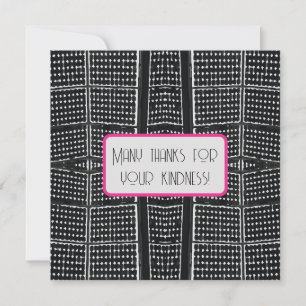 Black, White & Hot Pink Architectural Detail Card