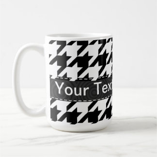 Black & White Houndstooth Coffee Mug