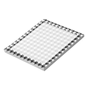 Black & White Houndstooth Notepad