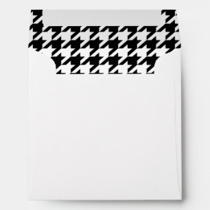 Black & White Houndstooth Pattern Envelopes