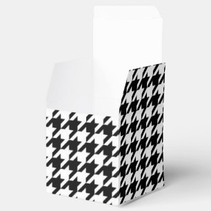 Black White Houndstooth Tissue Abstract Figures Favour Box