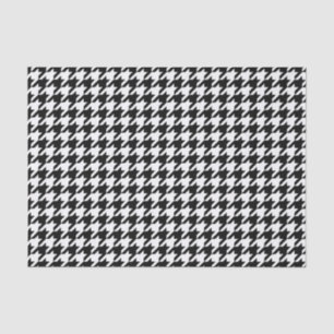 Black White Houndstooth Tissue Abstract Figures Paper