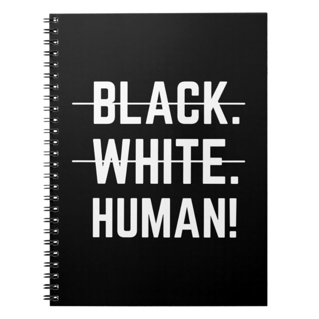 Black White Human Notebook (Front)