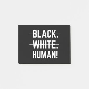Black White Human Post-it Notes
