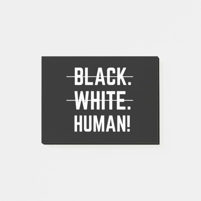Black White Human Post-it Notes (Front)