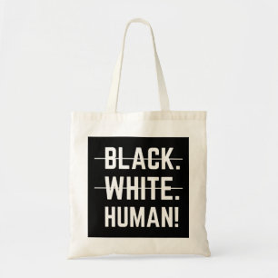 Black White Human Tote Bag
