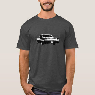 Black & White image of 1960 Pontiac coupe rear T-Shirt