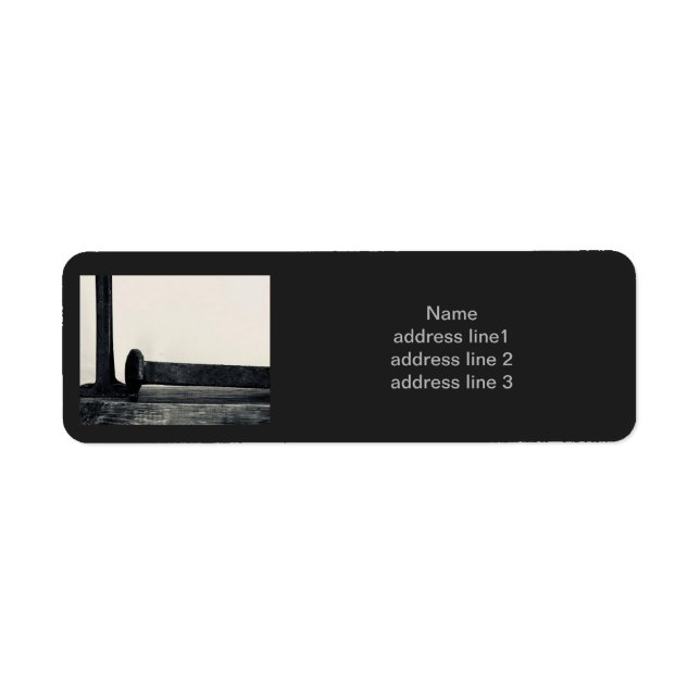 Black White Industrial Return Labels (Front)