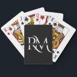 Black White Initials Elegant Modern Monogrammed Playing Cards<br><div class="desc">Black White Initials Elegant Modern Monogrammed Playing Cards. A luxurious design featuring a gold double monogram/initials overlayed with your name. In elegant colours and makes a wonderful customised gift.</div>