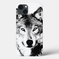 Black White Ink Artwork Wolf