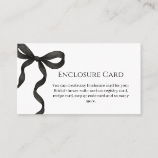 Black & White Insert Card | Modern Bridal Shower